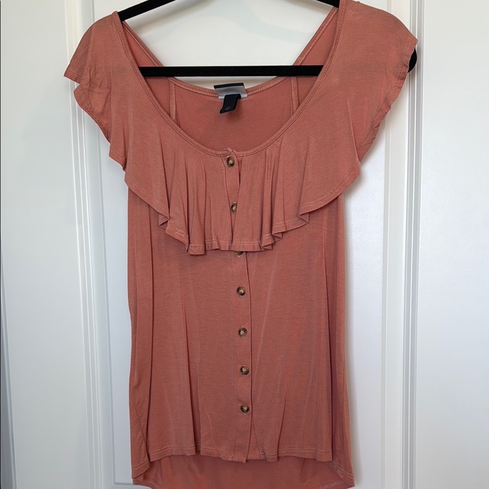 Daytrip Peachy Blush Pink Blouse Top